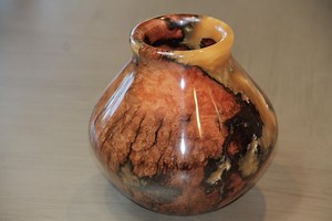 Handcrafted Manzanita Burl and Epoxy Art Vase – Unique Woodturned Sculpture - Etsy