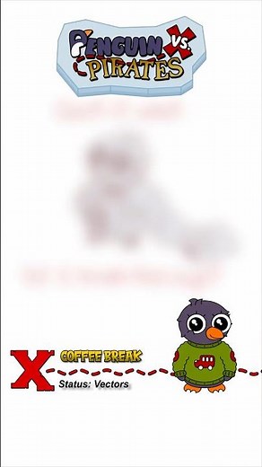 Coffee Break Pt. 2/4 - Vectors Speed Draw 🐧 | Penguin vs. Pirates #penguinvspirates #vectorart