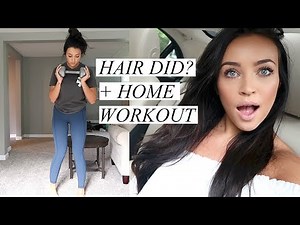 VLOG: Got My Hair Did?! + Home Workout | Stephanie Ledda