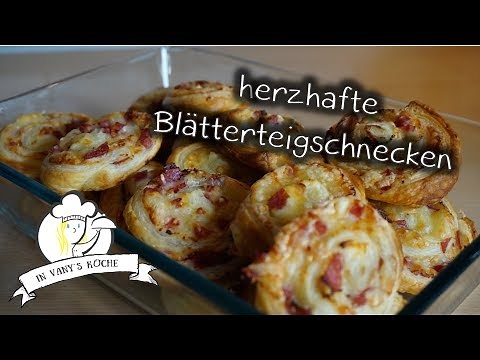 Savory puff pastry snails (quick and easy party snack)