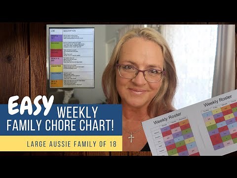EASY Weekly Family CHORE CHART !!!