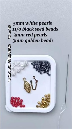 DIY bracelet 👉Beginner beading pattern. Simple and easy beading #bracelet #beadedbracelet #jewelry