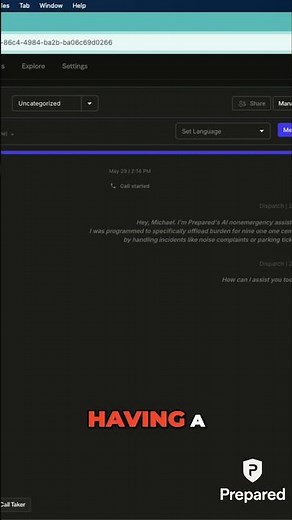 A dynamic AI voice assistant handles a non-emergency call #911 #dispatcher #firstresponders