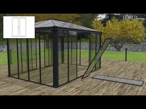 Palram Canopia Ledro Gazebo Sunroom Kit - Assembly Video