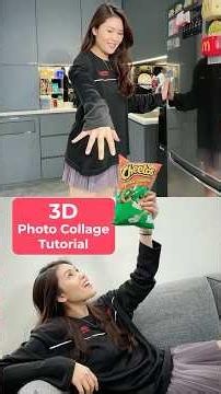 Learn this fun 3D photo collage trick in just a few steps ✨#photoediting #collage #inshot #tutorial