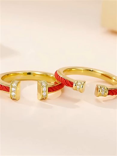 Adjustable Red String Love Couple Rings