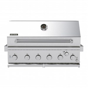 Spire Premium 6 Burner Built In Gas Grill Island Head, Stainless Steel 36 Inch Barbeque Grill with Rear Burner, 73,000 BTUs, 904 SQ In Racks, Propane Grill with Dual Fuel Compatibility - 740-0781P