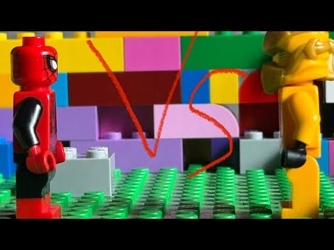 Lego stop motion fight scene