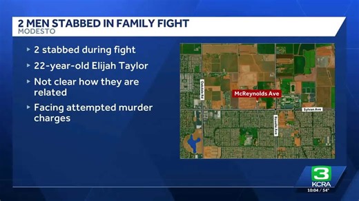 2 men stabbed in Modesto during family altercation, police say