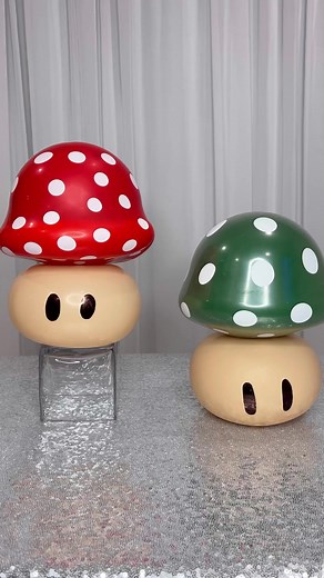 HONGOS 🍄 DE MARIO BROS CON GLOBOS 🎈 #balloonsgarland #ballonsdecor #garlands #globosmetalizados #CumpleañosFeliz #mariobroslapelicula | Erika Chegue