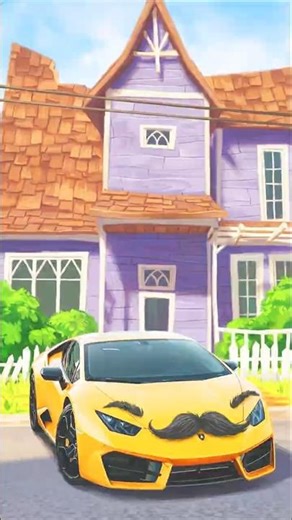 MUCTACHIONED LAMBORGHINI 😄 Hello Neighbor Funny Mod