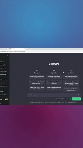 Learn to upload files to chat gpt Youtube: WebChainDev #chatgpt4 #chatgpt3 #chatgpt #openai #code #viral #viraltiktok #viraltiktokvideo #reactjs #reactjsdevelopment #video #jsx #chrome #chromextansion #learn #webchaindev #education #webdeveloper