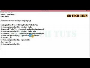 StringBuffer Class in Java (practical) | String Buffer Class | String | Java Programming | Telugu