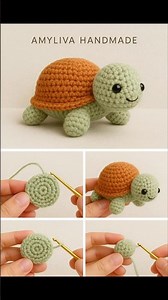 How to Crochet a Tiny Turtle 🐢 | Easy Amigurumi Tutorial 💚 #crochet #crochettoys #crochetkeychain