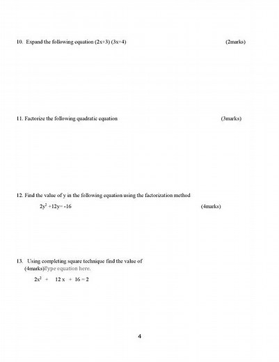 "Grade 10 Mathematics Opener Exam Term 2 2026