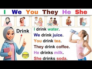 Improve English: Action Verbs With Pronouns in English A1.