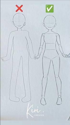 How to draw a Girl Body: Dress up pose easy frontview #drawing #tutorial #howtodraw #sketching #fypシ