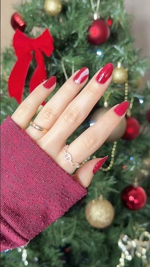 ❣️ the easiest red and silver nails: Valentines nails #rednails #shorts #nails #nailart