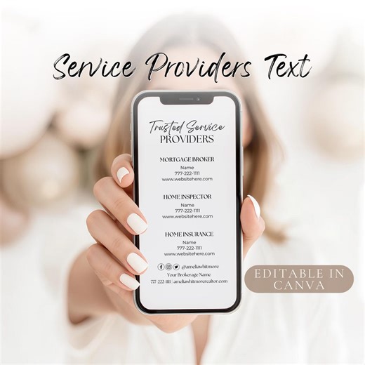 Realtor Vendor Template Canva Editable Flyer Design Black White Professional Document Client Resource Guide Buyer Agent Contact Sheet - Etsy