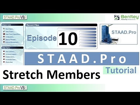 #10. How to use Stretch Members command in STAAD.Pro