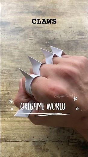 EASY PAPER CLAWS ORIGAMI TUTORIAL STEP BY STEP | WOLF CLAWS ORIGAMI FOLDING | DIY WOLVERINE CLAWS