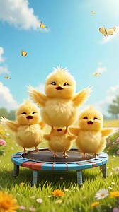 Happy Baby Chicks Jumping on the Trampoline!" 🐤🎉 | TikTik Kids