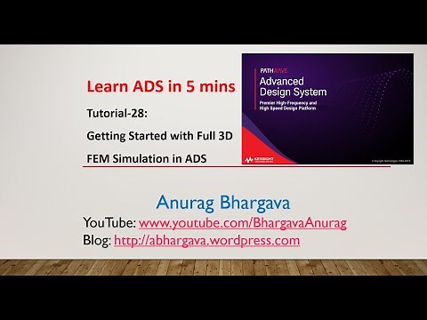 Tutorial-28: Getting Started with FEM Simulation in ADS