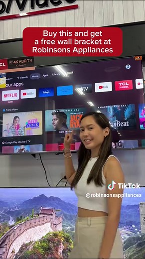 Elevate your entertainment game with this TCL TV! Experience stunning visuals and enjoy binge watching in all your favorite streaming apps! Get this now only at #RobinsonsAppliances #fyp #TCLTV #smarttv #voicecommandfeature #tvfeature #TCL