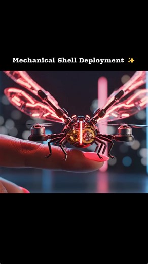 Watch the mechanical crystal shell open! 🐞✨ Satisfying cyber-drone hovering ASMR. If you love future tech, please FOLLOW our lab! 🧪🔥 #tech #gadgets #asmr #ladybug #cyberpunk
