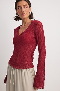 Lace Top Red