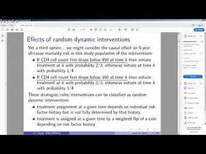 CIMPOD - Dr. Jessica Young's workshop on Inverse probability weighting and the parametric g-formula