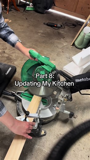 Part 8 of updating my kitchen! A real short video but this took a lot of hours 😭 #diy #diyproject #houserenovation #staining #woodworking #kitchen #renovation