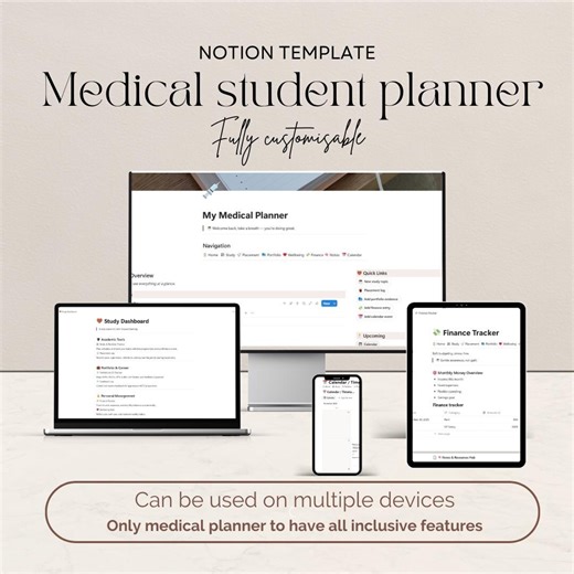 Notion Digital Planner for Medical Students & Doctors - Etsy
