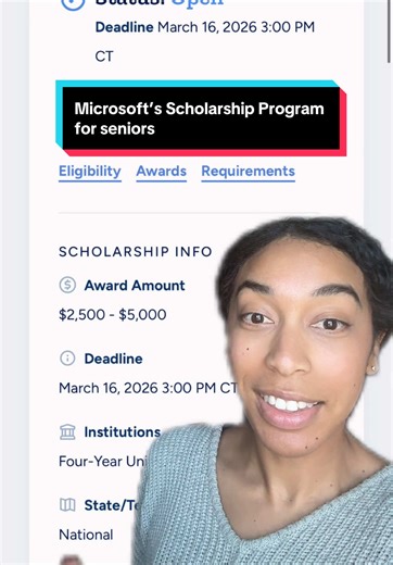 Microsoft Scholarship Program for High School Seniors