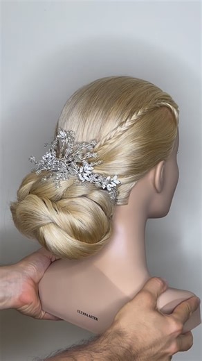 Elegant Chignon Twisted Low Bun How to .., Elegant Chignon Twisted Low Bun with only 1 ponytail „in few minutes 🤗 Updo Romantic 🥰 . “Feel like a queen with this elegant and royal braided hairstyle.” Updo quick & easy Bridal Updo Romantic & Elegant Easy & Simple Romantic Simple & Easy Hair Tutorial Romantic 🥰 ✨WATCH ✨LEARN ✨SAFE #fashionstyle #hairstyling #longhairstyles #wedding #braidstyles #weddinginspiration #bridalstyle | MadeByAlexander