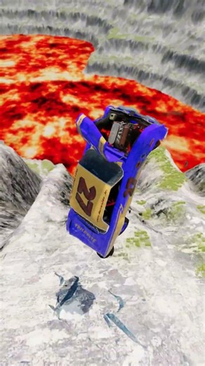 Cars vs Giant Lava Pit –BeamNG.drive 119 #beamng #shorts #beamngdrive #automobile #usa #viral #india