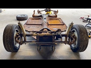 VW Karmann Ghia Restoration - Transmission & Axle beam removed Day 4