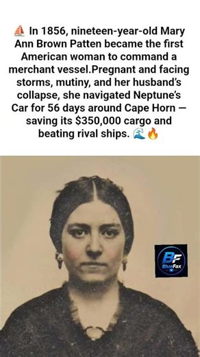 🚨🔥MARY ANN PATTEN (1856): First Woman to Command a Ship😱 #maryannpatten #maritimehistory #shorts
