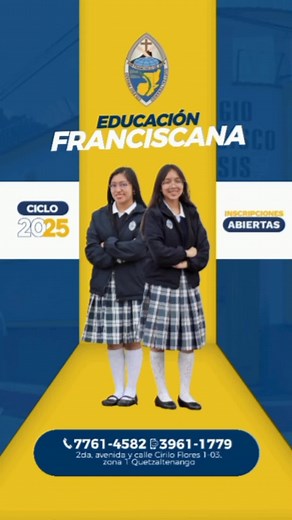 🎓 ¡Tu futuro comienza hoy! En nuestro colegio, te ofrecemos una educación de calidad, con formación integral y valores que te preparan para enfrentar los retos del mañana. ¡Inscríbete y da el primer paso hacia el futuro! #colegiosanfrancisco #sanfrancisco #cicloescolar2024 #siemprealegres #Quetzaltenango #familiafranciscana #franciscanos #xela #educación