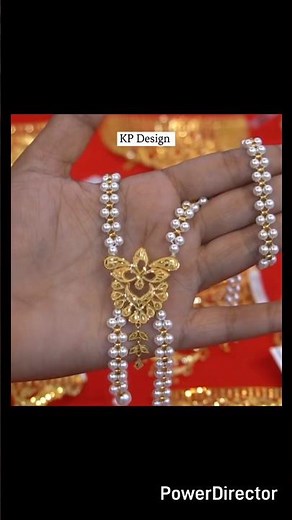 Gold Pearl Necklace Designs With Price/Gold Pearl Jewellery Design/light weight gold Pearl Necklace