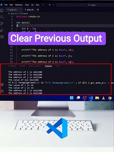 Auto Clear Terminal in VS Code ! #terminaltips