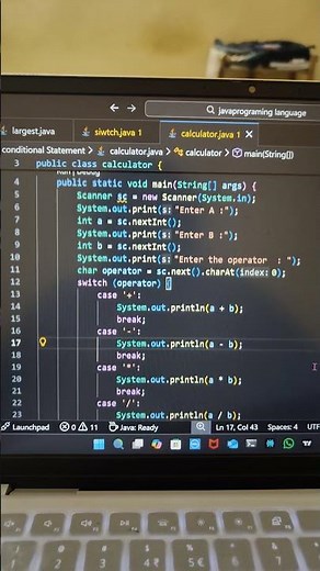 simple calculator on switch statement 👍