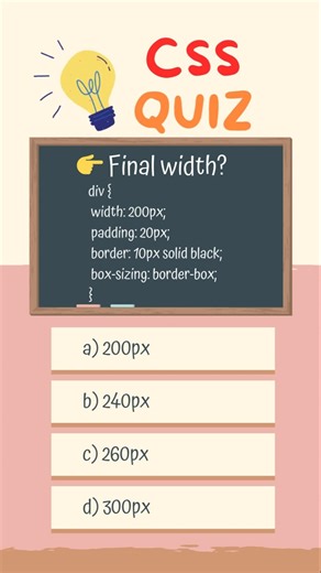 CSS Quiz: Box-Sizing Trick 🤯 Can You Solve This? #shorts