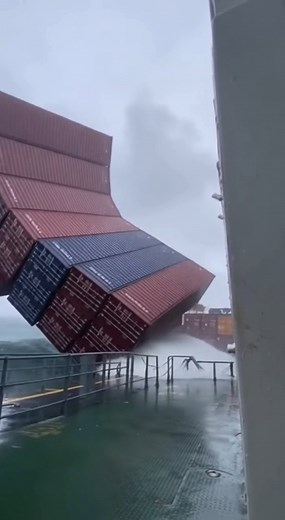 73K views · 130 reactions | Container Stack Fails In Storm And Crushes Be | JO Viral Tech Videos | Facebook