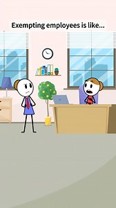 14K views · 323 reactions | Exempting employees is like…#jobs #work #worklife #manager #animation | Jacky Animations | Facebook