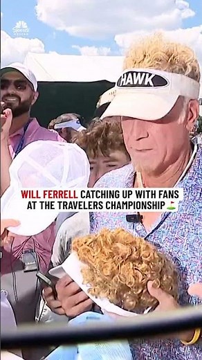 Will Ferrell in attendance at the Travelers Championship to promote his new Netflix show 🎥