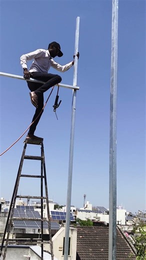 solar panel structure fitting 5000 voltage #alightmotion