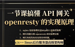 一节课搞懂API网关openresty的实现原理|nginx|http|posix API|网络协议栈|TCP keepalive|accept|负载均均衡
