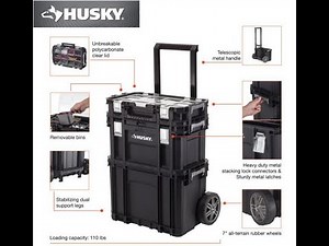 Husky 22 in. Connect Rolling System Tool Box water test