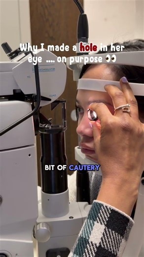 It looks like I’m burning a hole in her eye… …but this is exactly how we fix the problem 👀 🧠 Why